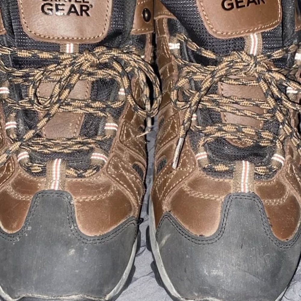 Rugged Brown and Black Outdoor Boots by Level Gear